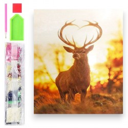 788108 DIAMENTOWA MOZAIKA 40x30 KRAJOBRAZ GÓRSKI, LATO