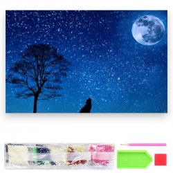 788108 DIAMENTOWA MOZAIKA 40x30 KRAJOBRAZ GÓRSKI, LATO