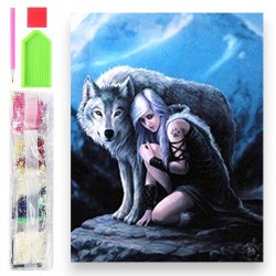 788108 DIAMENTOWA MOZAIKA 40x30 KRAJOBRAZ GÓRSKI, LATO