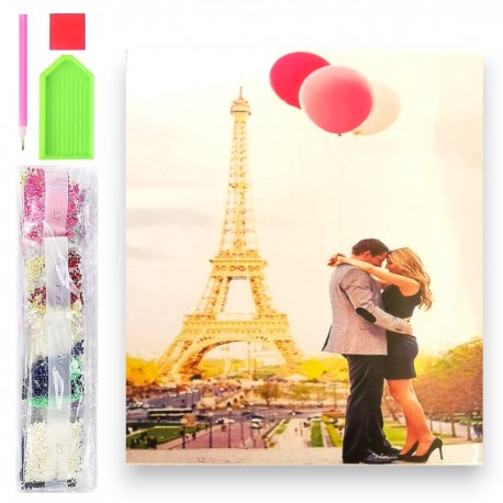 788108 DIAMENTOWA MOZAIKA 40x30 KRAJOBRAZ GÓRSKI, LATO