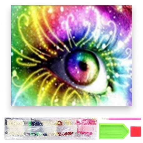 064127 DIAMENTOWA MOZAIKA 40x30 KOLOROWE OKO