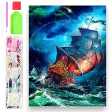 064127 DIAMENTOWA MOZAIKA 40x30 KOLOROWE OKO