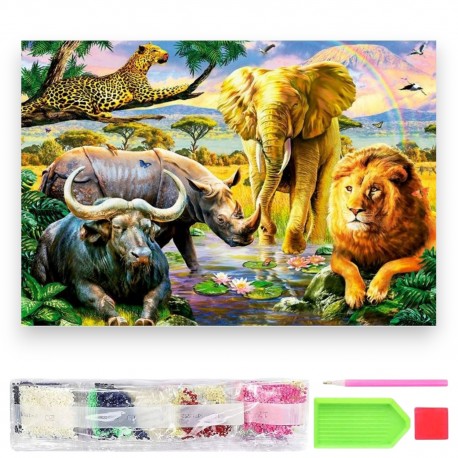 064127 DIAMENTOWA MOZAIKA 40x30 KOLOROWE OKO