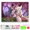 787170 DIAMENTOWA MOZAIKA 40x30 NIEBIESKOOKI TYGRYS KRÓLEWSKI