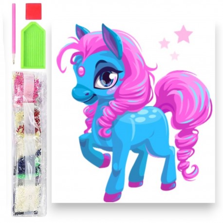 785534 DIAMENTOWA MOZAIKA 40x30 NIEBIESKI KUCYK