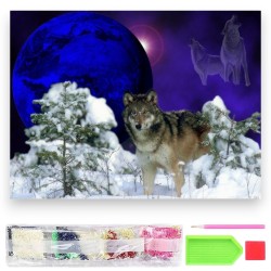 785534 DIAMENTOWA MOZAIKA 40x30 NIEBIESKI KUCYK