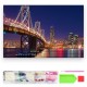 787026 DIAMENTOWA MOZAIKA 40x30 OŚWIETLONY MOST NOCĄ