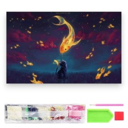 785534 DIAMENTOWA MOZAIKA 40x30 NIEBIESKI KUCYK