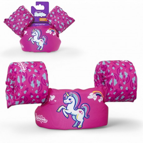 BESTWAY 9012H KAMIZELKA PIANKOWA Z RĘKAWKAMI, RÓŻOWY, JEDNOROŻEC, 2-6 LAT