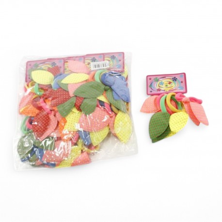 L7687 OZDOBA DO WŁOSÓW GUMKA KOLOROWY Z KOKARDKĄ W KROPKI WOREK 72szt. MIDEX