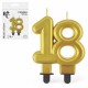 139228 ŚWIECZKA URODZINOWA CYFRA 18 ZŁOTY METALIC B&C GODAN