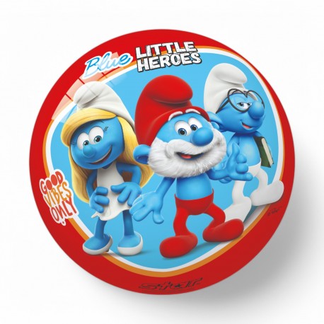 132848 MINI PIŁKA GUMOWA SMERFY 14 CM BEST MS TOYS