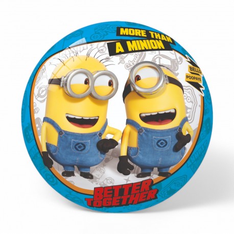 132862 MINI PIŁKA GUMOWA MINIONKI 14 CM BEST MS TOYS