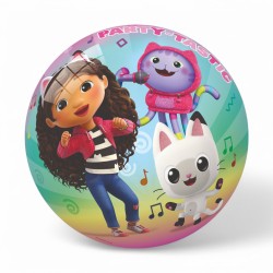 132886 MINI PIŁKA GUMOWA KOCI DOM GABI 14 CM BEST MS TOYS