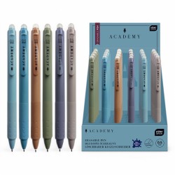 362407 DŁUGOPIS AUTOMATYCZNY ŚCIERALNY Z GRIPSEM ACADEMY NIEBIESKI 4 KOLORY INTERDRUK