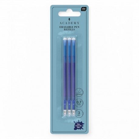 331861 WKŁAD DO DŁUGOPISU ŚCIERALNEGO NIEBIESKI 3 szt. 0,7mm INTERDRUK