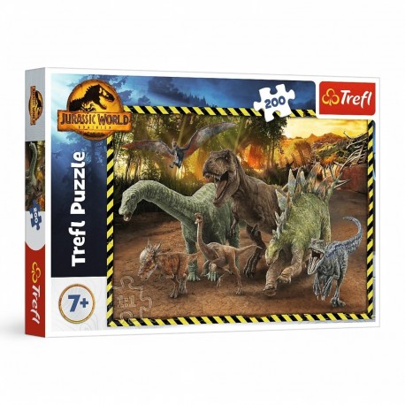 13287 TREFL PUZZLE 200 EL. DINOZAURY Z PARKU JURAJSKIEGO