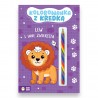998849 KOLOROWANKA Z KREDKĄ LEW I INNE ZWIERZAKI ZIELONA SOWA