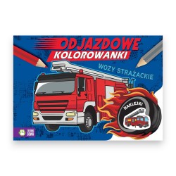 998610 MALOWANKA ODJAZDOWE KOLOROWANKI WOZY STRAŻACKIE ZIELONA SOWA