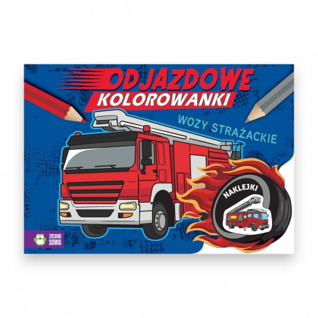 998610 MALOWANKA ODJAZDOWE KOLOROWANKI WOZY STRAŻACKIE ZIELONA SOWA