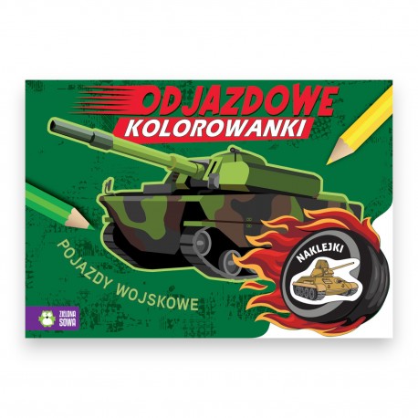 998597 MALOWANKA ODJAZDOWE KOLOROWANKI POJAZDY WOJSKOWE ZIELONA SOWA