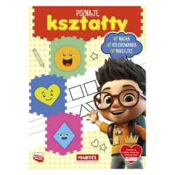 668699 POZNAJE KSZTAŁTY, KOLOROWANKA Z NAKLEJKAMI MARTEL