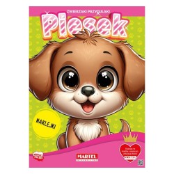 900171 PIESEK, ZWIERZAKI PRZYTULANKI, KOLOROWANKA Z NAKLEJKAMI MARTEL