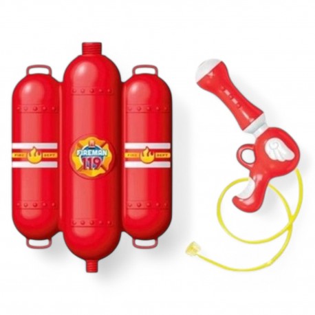 016410 PISTOLET NA WODĘ 21 cm Z PLECAKIEM STRAŻ PISTOLET BROŃ WODNA SIKAWKA ADAR