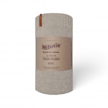 023973 KOC BAWEŁNIANY 75x90CM BEŻOWY MILUSIE BRAND S.C.