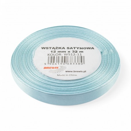 683380 WSTĄŻKA SATYNOWA BŁĘKITNY 12x32 BREWIS