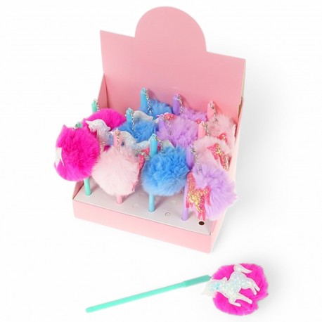 559936 DŁUGOPIS POMPON JEDNOROŻEC 4 KOLORY