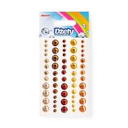 706763 DŻETY SAMOPRZYLEPNE - CEKIN MIX KOLOROWY 60 szt. BREWIS