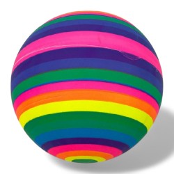 9481265 PIŁKA GUMOWA KOLOROWA W PASKI 23 CM GAZELO