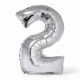 145083 BALON FOLIOWY CYFRA 2 SREBRNY 76 CM SMART GODAN