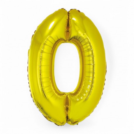 145427 BALON FOLIOWY CYFRA 0 ZŁOTY 76 CM SMART GODAN