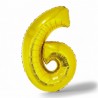 145557 BALON FOLIOWY CYFRA 6 ZŁOTY 76 CM SMART GODAN
