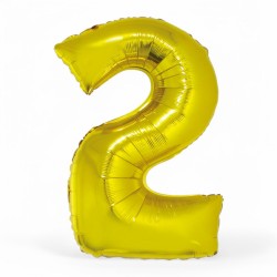 145472 BALON FOLIOWY CYFRA 2 ZŁOTY 76 CM SMART GODAN
