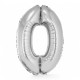 145069 BALON FOLIOWY CYFRA 0 SREBRNY 76 CM SMART GODAN