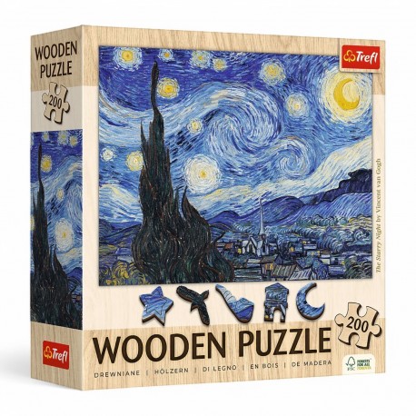 20248 TREFL PUZZLE 501 el. GWIAŹDZISTA NOC, VINCENT VAN GOGH, , DREWNIANE