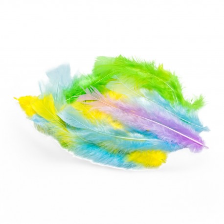 704813 PIÓRKA DEKORACYJNE MIX PASTELOWY 7 cm BREWIS