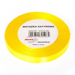 705964 WSTĄŻKA SATYNOWA KANARKOWY 12x32 BREWIS
