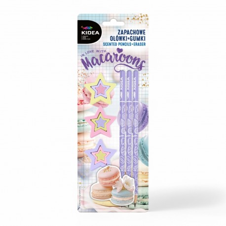 KIDEA 702723 ZAPACHOWE GUMKI I OŁÓWKI MACAROONS