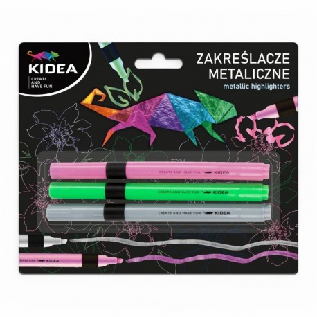 KIDEA 705939 ZAKREŚLACZE METALICZNE 3 szt.