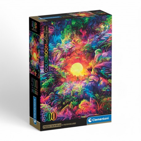 355303 CLEMENTONI PUZZLE 500 el. COLORBOOM WSCHÓD SŁOŃCA W DŻUNGLI