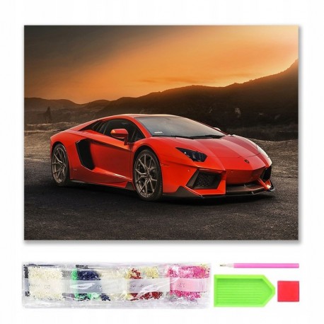 788108 DIAMENTOWA MOZAIKA 40x30 KRAJOBRAZ GÓRSKI, LATO