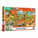 34888 TREFL PUZZLE 3x80 EL. TREFLIKI W ŚWIECIE DINOZAURÓW