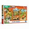 34888 TREFL PUZZLE 3x80 EL. TREFLIKI W ŚWIECIE DINOZAURÓW