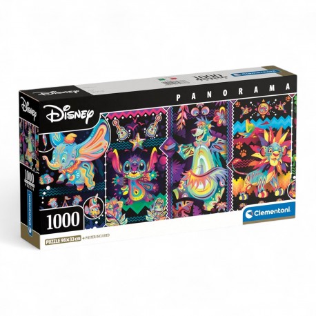 398768 CLEMENTONI PUZZLE 1000 el. BAJKI DISNEY'A, PANORAMA