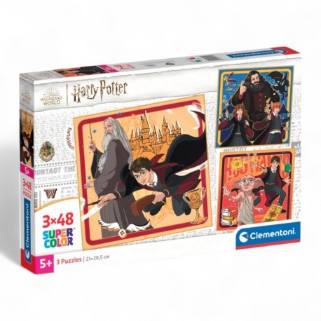 253128 CLEMENTONI PUZZLE 3X48 HARRY POTTER SUPERCOLOR