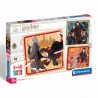253128 CLEMENTONI PUZZLE 3X48 HARRY POTTER SUPERCOLOR